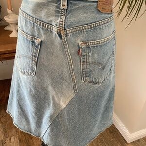 Levi’s Denim Skirt Embellished With Copper Flowers